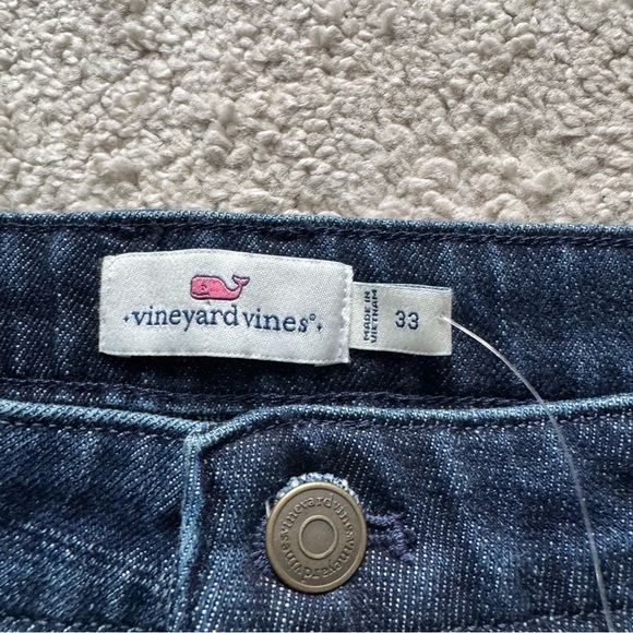 🎉 SALE 🎉 NWT Vineyard Vines Straight High Rise Crop Women's Dark Blue Jeans - Picture 4 of 15